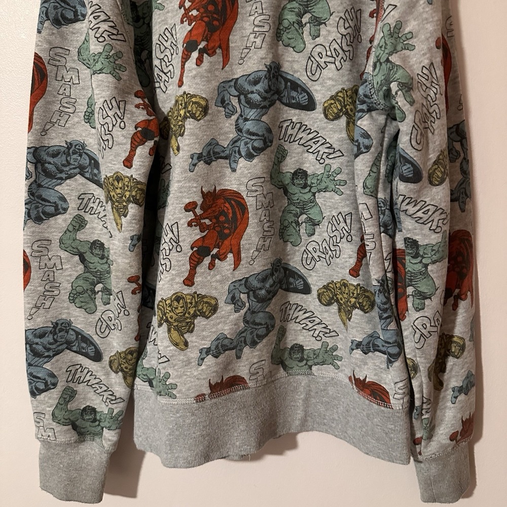 Marvel Sweatshirt Full Zipper Size XS Hulk Thor Captain‎ America - Picture 8 of 15